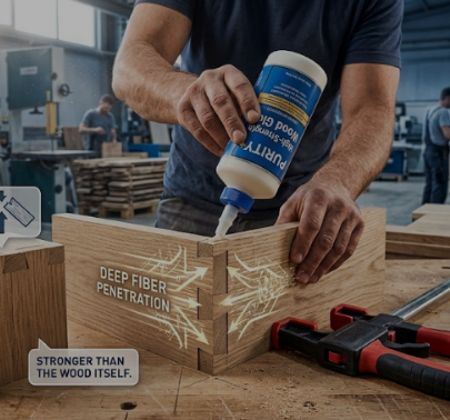 Purity+ High-Strength Wood Glue for Heavy-Duty & Industrial Woodworkin